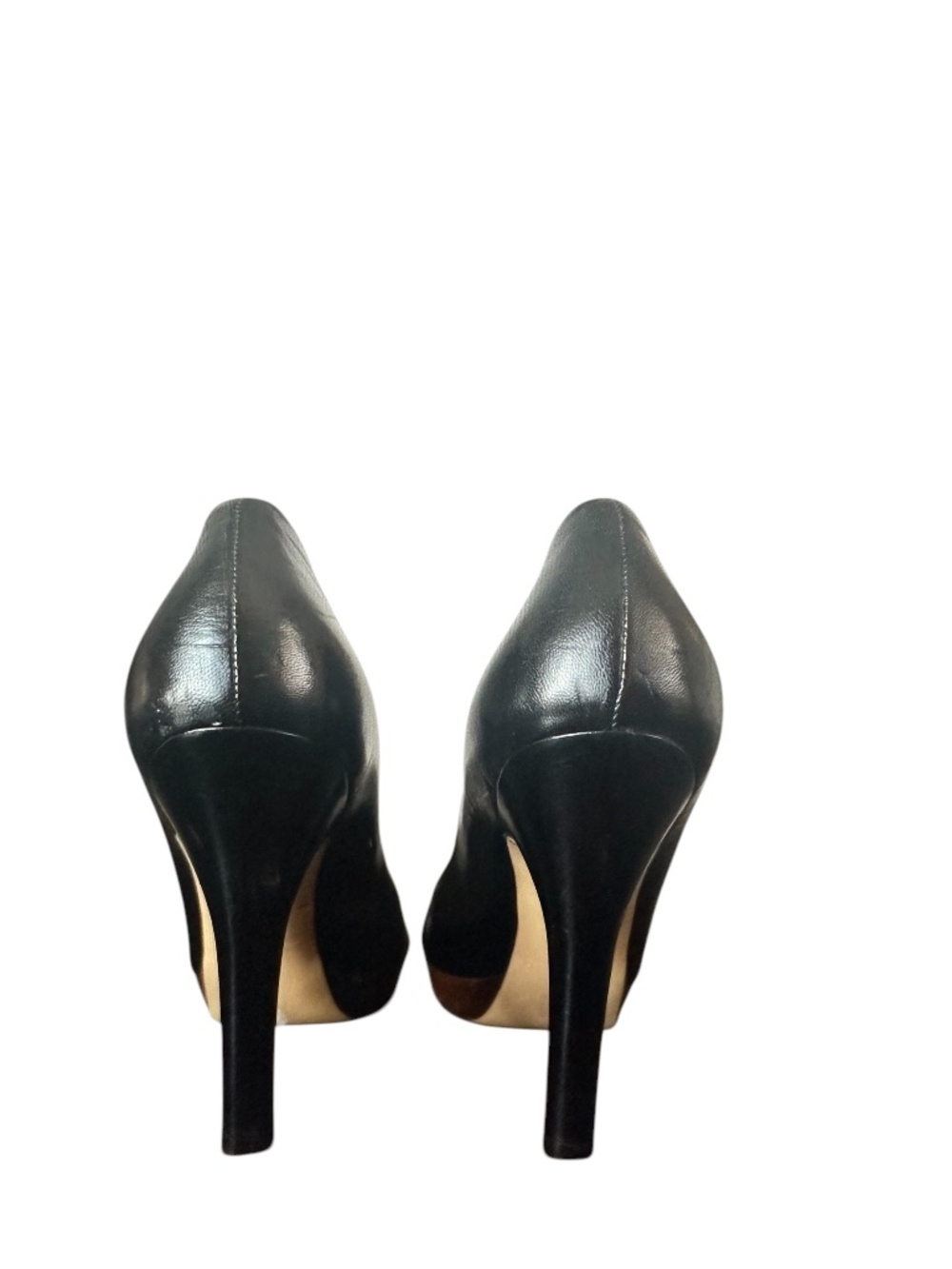 Authentic GUCCI Black Peep-Toe High Heels Size 7B - Picture 6 of 10